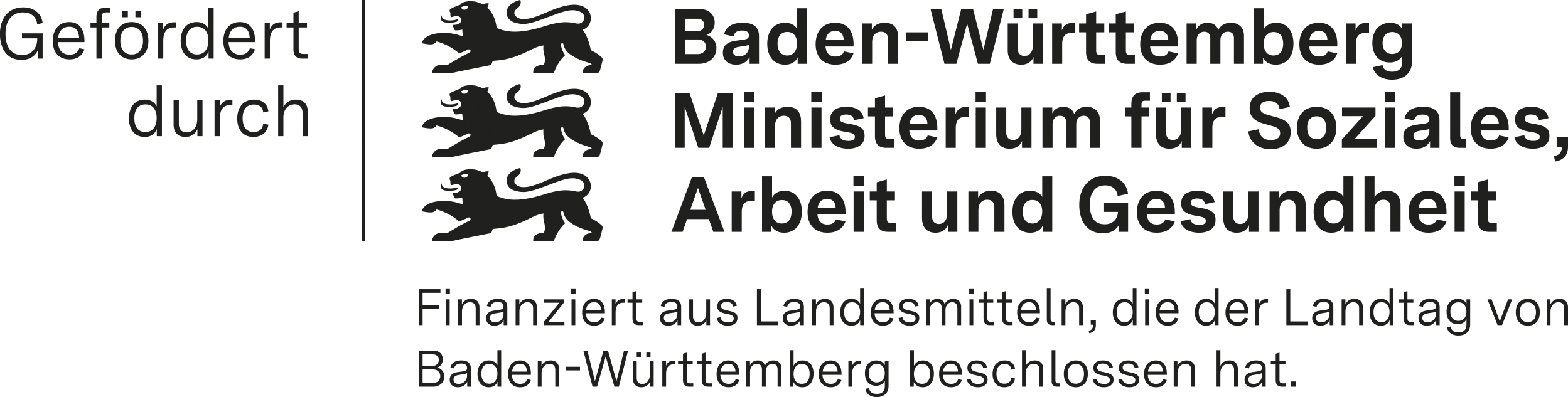 Förderlogo des Ministerium für Soziales, Arbeit und Gesundheit Baden-Württemberg